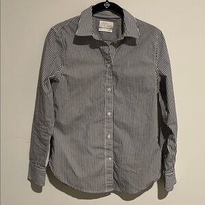 VTG J Crew Black and White Pinstripe Women’s Shirt